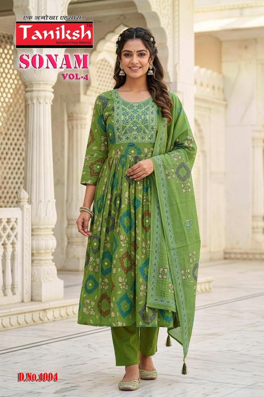 Taniksh sonam vol 4 anarkali style kurtis wholesale outlets